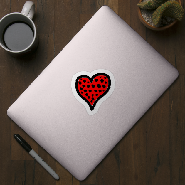 Spotted Heart Love by Creatifly Graphic Tees